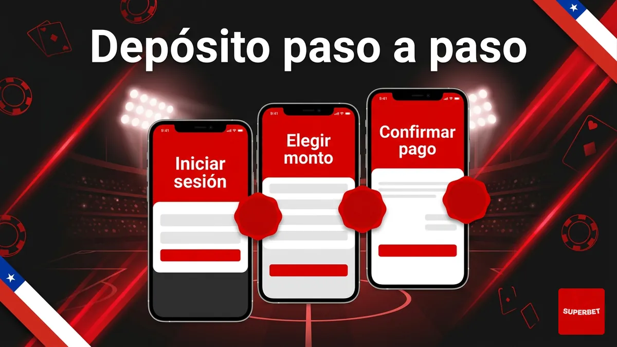 Pasos para depositar en Superbet: iniciar sesión, elegir monto y confirmar el pago